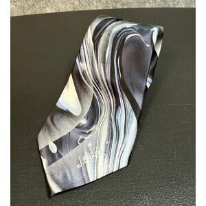 J Garcia Urban Cat Ghost Multicolor 100% Silk Collectors Edition Tie
